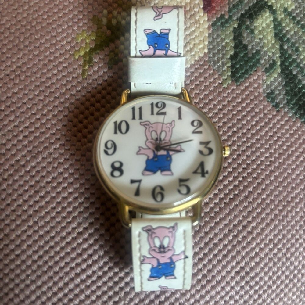 Vtg 90s Parmex Hamton J. Pig Watch Tiny Toon Adventures Novelty Timepiece Flaw** - Picture 8 of 16